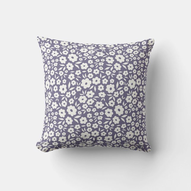 Almofada Trendy flowers seamless pattern. Small vintage flo (Frente)