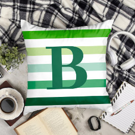 Almofada Trendy Green Stripes com Monograma