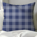 Almofada Trendy Marinho Blue e White Buffalo Xadrez Gingham<br><div class="desc">Belo travesseiro decorativo decorativo de sotaque. Perfeito para o sofá ou para a cama. Bela decoração para qualquer quarto. Escolha sua própria forma: quadrada,  retangular,  lombar ou redonda.</div>