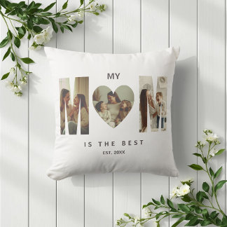 Almofada Trendy Personalized Photo MOM Heart Pillow