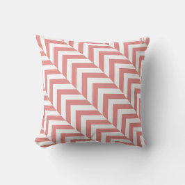Almofada Trendy Polpa sem costura geométrica | Branco-coral