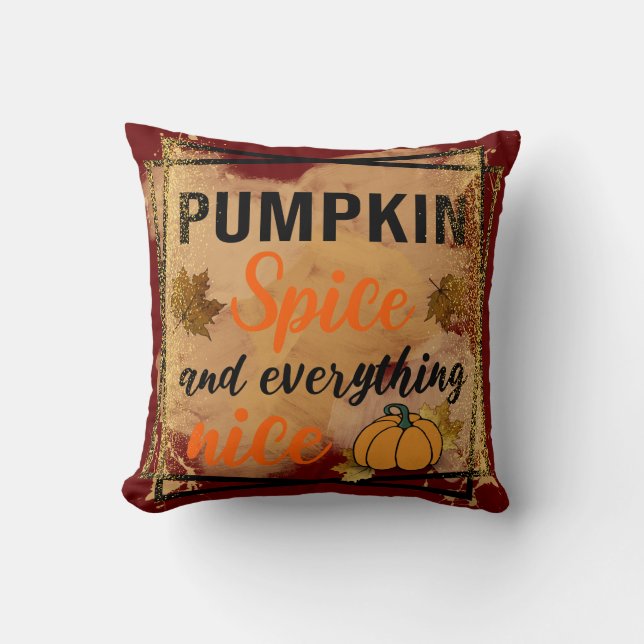 Almofada Trendy Pumpkin Spice Elegant Cotton 16"X16 (Frente)