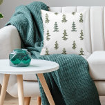 Almofada Trendy Winter | Padrão da árvore de Natal<br><div class="desc">Trendy Winter | Padrão da árvore de Natal</div>