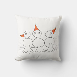 Almofada Três aves no arame