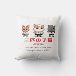 Almofada Três Gatinhos Ninja