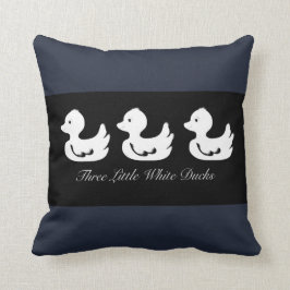 Almofada Três Pequenos Patos Brancos Travesseiros decorativ