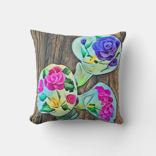 Almofada Três Travesseiro decorativo Feliz Lilys