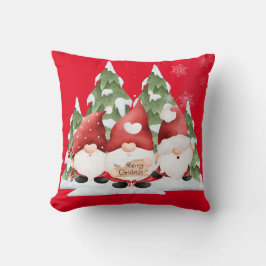 Almofada Três Travesseiros decorativos de Natal Gnomo