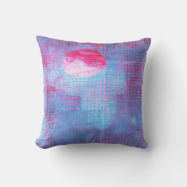 Almofada Trevo Carmesim Arte Abstrata Círculos Grade Rosa A