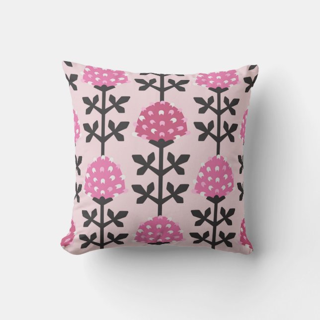 Almofada Trevo floral de trevo, estilo escandinavo, sem cos (Frente)