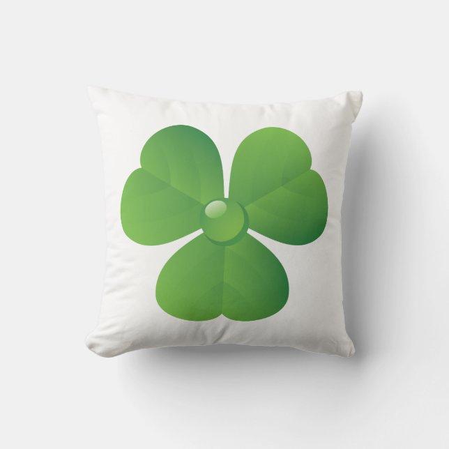 Almofada Trevo irlandês verde Dia de São Patrício (Frente)