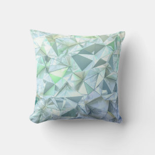 Almofada Triângulo de cristal 3D, renderização ilustrativa.
