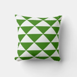 Almofada Triângulos do verde e do branco de grama