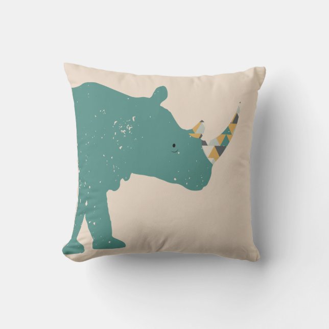 Almofada Triângulos Geométricos Rhino Cushion (Frente)