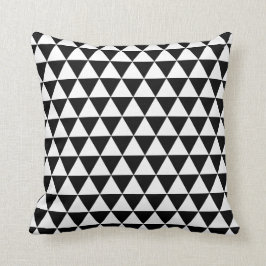 Almofada Triângulos pequenos preto e branco