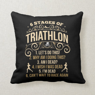 Almofada Triathlon Engraçado Crazy Triathlete