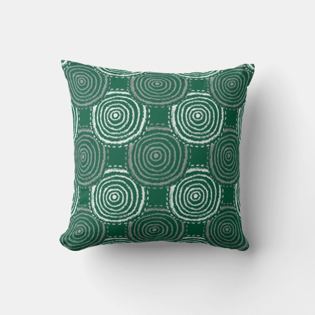 Almofada Tribal Circle Pattern Throw Pillow (Frente)