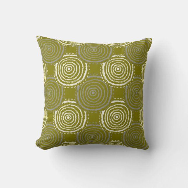 Almofada Tribal Circle Pattern Throw Pillow (Frente)