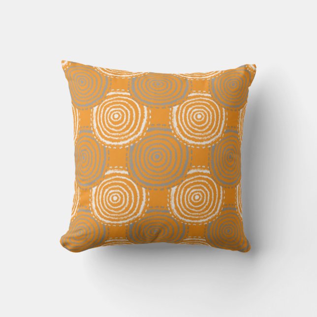 Almofada Tribal Circle Pattern Throw Pillow (Frente)