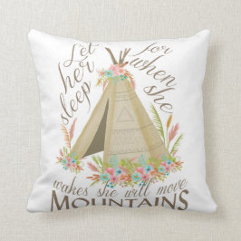 Almofada Tribal "deixe seu sono" descansar com Teepee