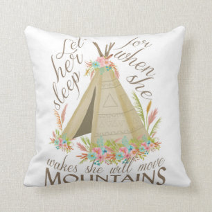 Almofada Tribal "deixe seu sono" descansar com Teepee