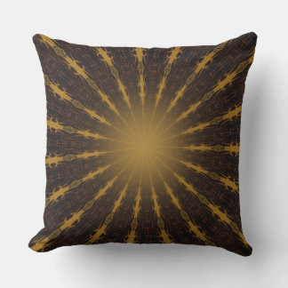 Almofada tribal digital native sun design Throw Pillow
