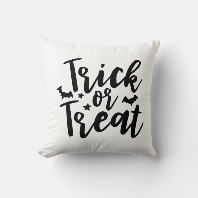 Almofada Trick or Treat Halloween Morcegos (Frente)