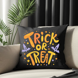 Almofada Trick or Treat Modern Halloween Writing