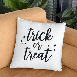 Almofada Trick or Treat Preto Script Moderno Halloween