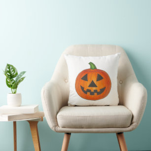 Almofada Trick ou Treine Jack o'Lantern Halloween Pumpkin