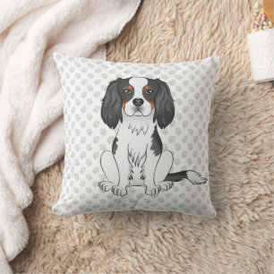 Almofada Tricolor Cavalier King Charles Spaniel Dog & Paws