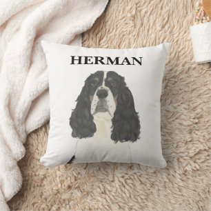 Almofada Tricolor English Springer Spaniel Reversible
