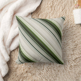 Almofada Trilios brancos, faixa branca e verde e Xadrez