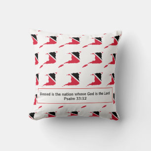 Almofada TRINIDAD & TOBAGO Flag Scripting Christian