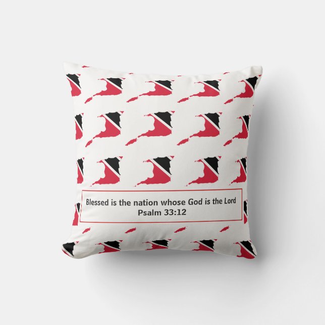 Almofada TRINIDAD & TOBAGO Flag Scripting Christian (Frente)