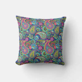 Almofada Trippy Hippy Paisley Throw Pillow