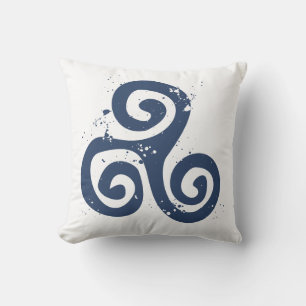 Almofada Triskele Irish ou Breton Celtic Symbol