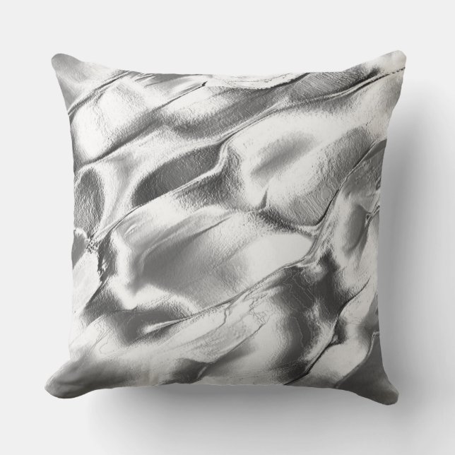 Almofada Triturado de metal fosfado, em tons de cinza (Frente)