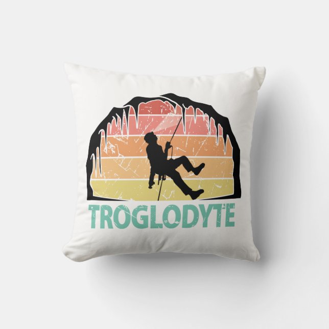 Almofada Troglodyte - Espeleologia Engraçada (Frente)