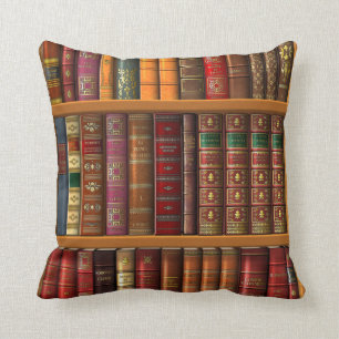 Almofada Trompe - l ' oeil "biblioteca francesa".