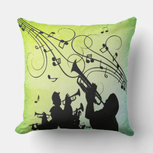 Almofada Trompet Section Jazz Music Green