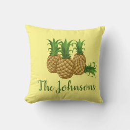 Almofada Tropical Abacaxi Amarelo Decoração de Casa Travess