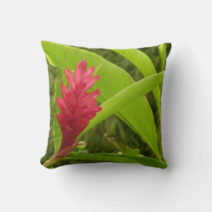 Almofada Tropical de Flor Vermelho Ginger (Alpinia)