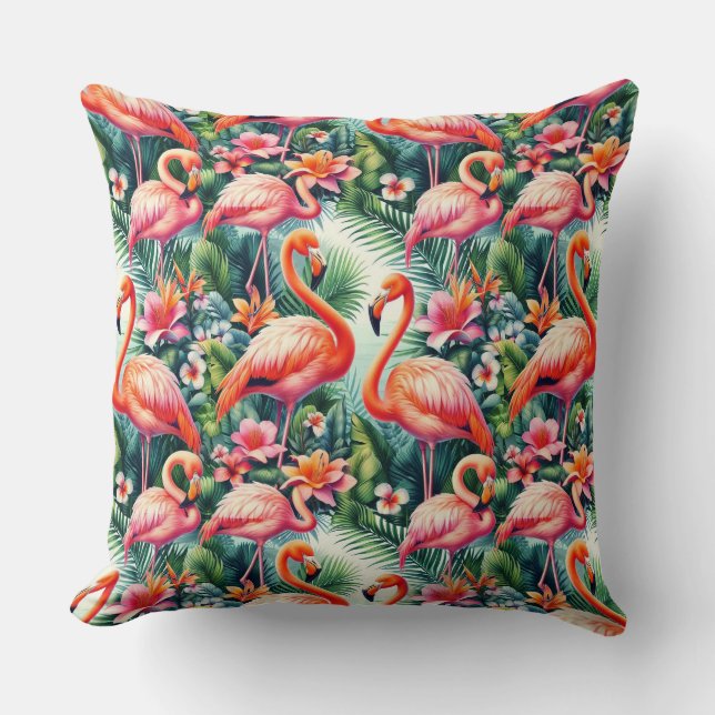 Almofada Tropical Flamingo (Frente)