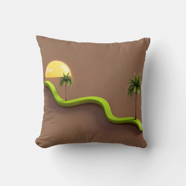 Almofada Tropical Modern Decorative Throw Pillow (Frente)