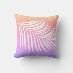 Almofada Tropical Palm Leaf Art Pink Orange Girly Gift 2025
