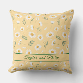 Almofada Tropical Pastel Daisy Padrão Floral Outdoor
