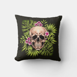 Almofada Tropical Skeleton Throw Pillow