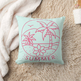 Almofada Tropical Summer Line-Art