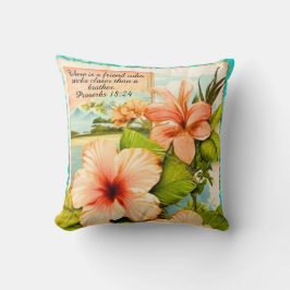 Almofada Tropical Throw Pillow Provérbios 18:24